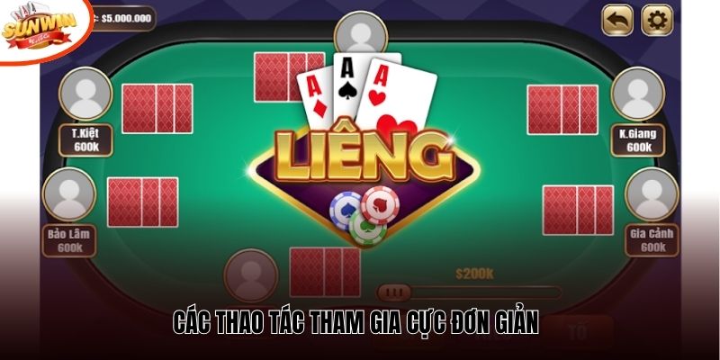 Các thao tác tham gia cực đơn giản